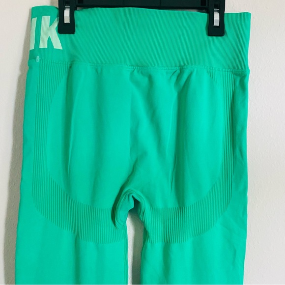 Women’s PINK Active Kelly Green Seamless Leggings Size Large - Picture 3 of 7